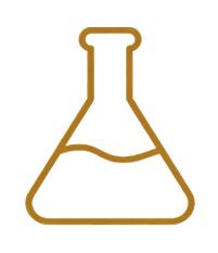 Characterize step icon representing analytical characterization of LEPTI-P40 identity and composition